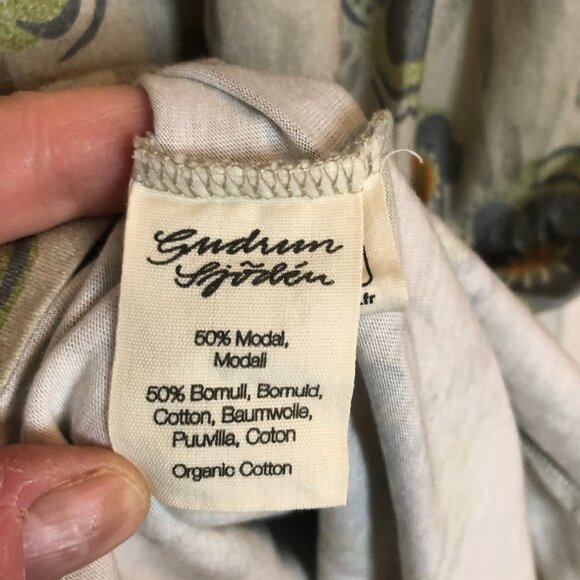 Gudrun Sjoden Organic Cotton Modal Floral Dress XL Lagenlook - Picture 3 of 6